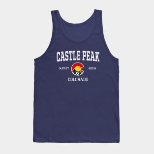 Castle Peak Colorado 14ers Vintage Athletic Mountains Tank Top